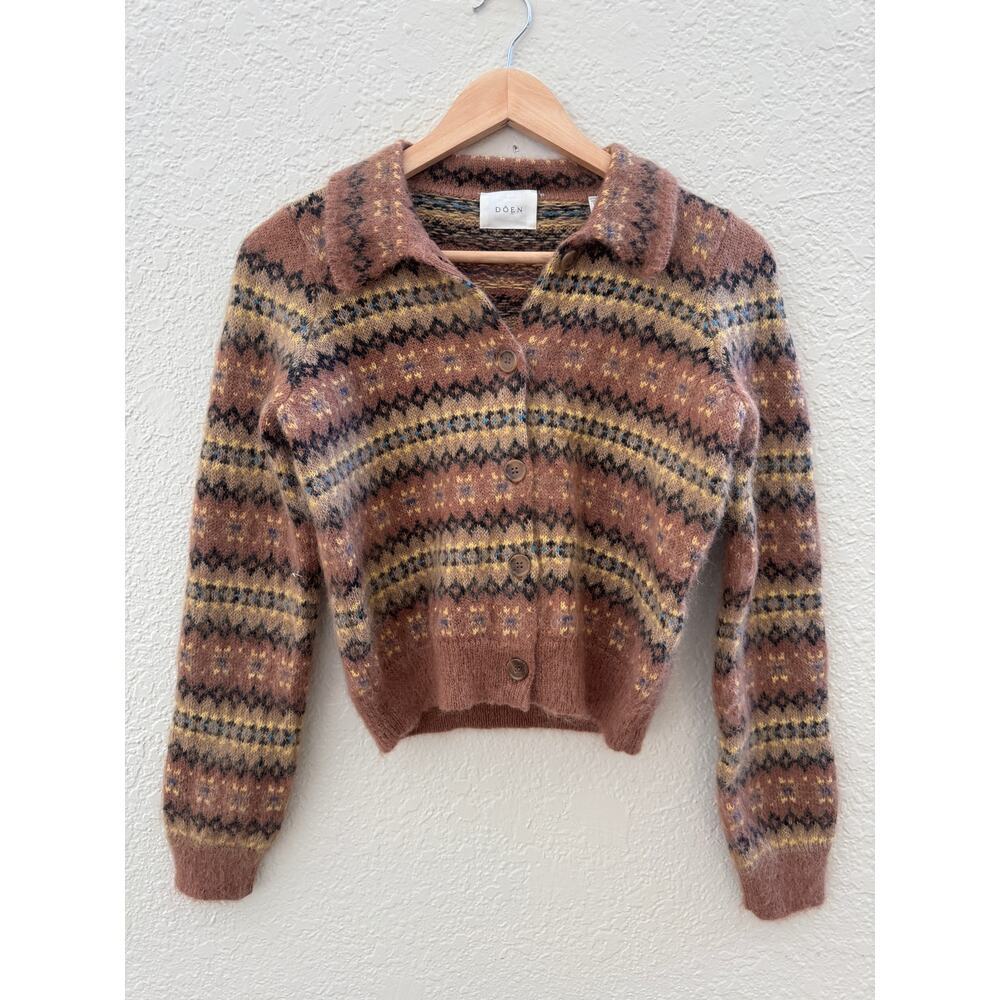 EUC $398 Dôen Natia Fairisle Cardigan Sweater - Picture 5 of 9